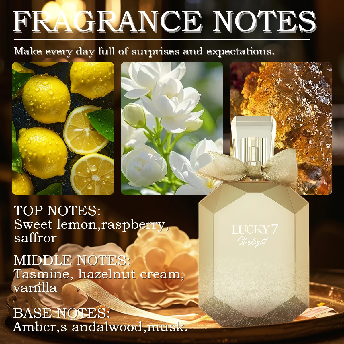 MINISO LUCKY 7 Damenparfüm Original Luxuriöser blumig-fruchtiger Eau de Parfum Designerduft für Damen Körperspray 100 ml_voghion.com