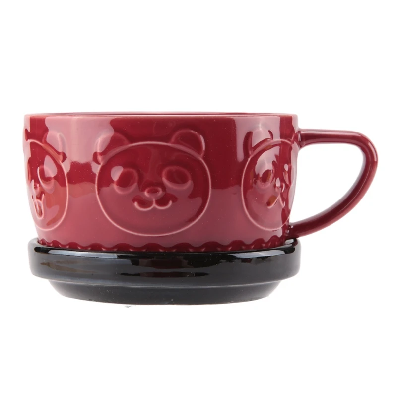Tazza Carina Giapponese Tazza Da Caffè Shiba Inu Panda In Ceramica Creativa Con Coperchio Coppia Domestica Tazza Da Colazione Al Latte Tazza D'Acqua