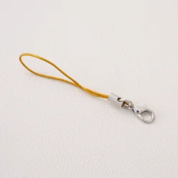 10pcs Durable Polyester Lanyard Straps for Keychains and Bag Accessories (Gold)