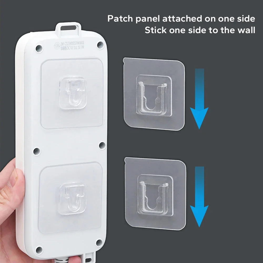 Description Picture 6 of item2/40Pcs Double-Sided Adhesive Wall Hook Multi-Purpose Wall-Mounted Strong Desktop Socket Fixer Kitchen Bathroom Organizer Holder