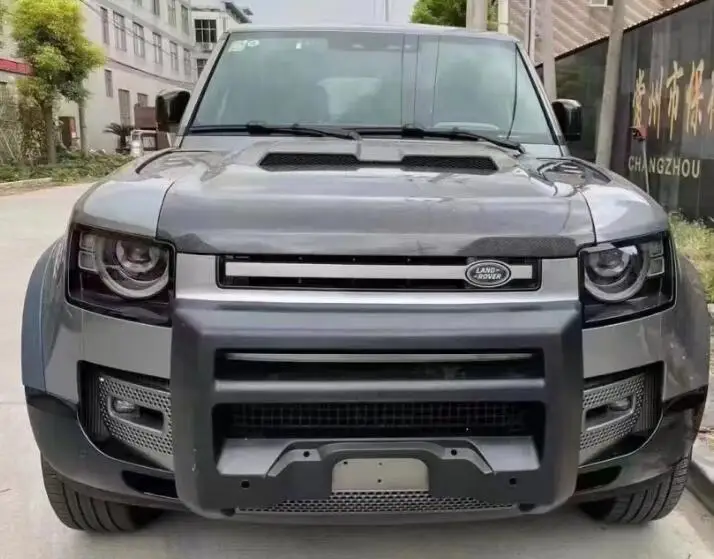 

Защитная накладка на передний бампер для Land Rover Defender 110 90 2020 2021 2022 2023 ABS