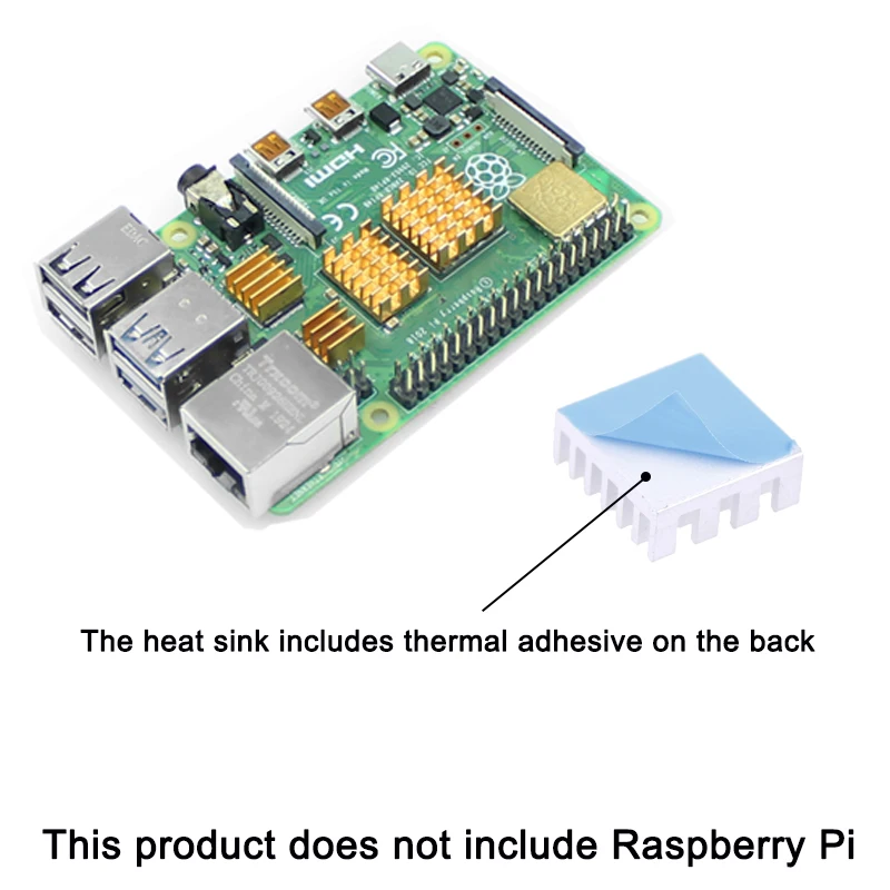 4pcs/5pcs Chipset Cooler For Raspberry Pi 2/3/4 3B+4B Heat Sink Aluminum Heatsink Radiator Cooler Kit chipset cooler