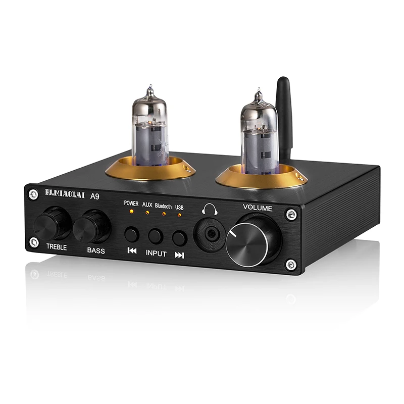 

A9 Fever Level 6K4 Tube Amplifier Front Stage HiFi Bluetooth 5.0 Amplifier Front High and Low Bass Adjustment Multi-group Input