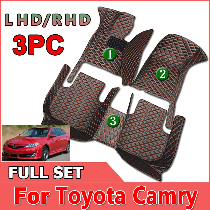 

Car Mats For Toyota Camry Daihatsu Altis XV50 2012~2017 Durable Rugs Set Leather Floor Mat Carpet Anti Dirt Pad Car Accessories