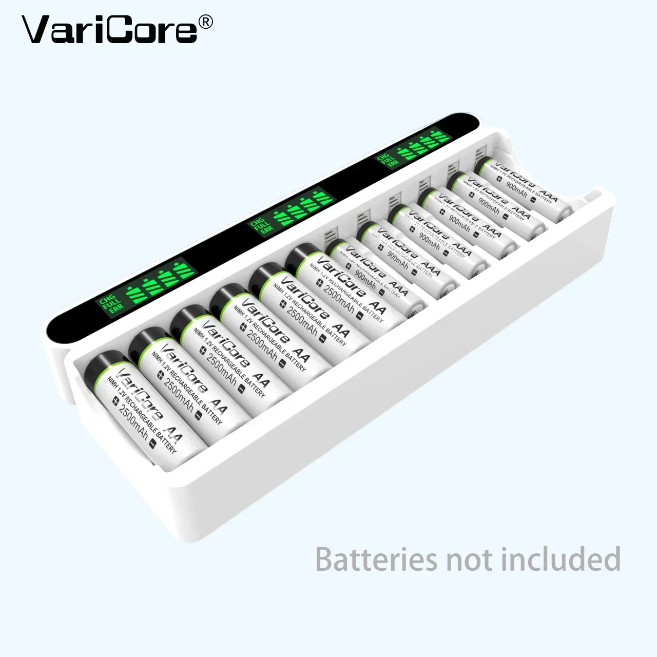 12 슬롯 충전식 배터리 충전기 VC12 1.2V USB 출력 Ni-MH AA AAA 니켈 수소 배터리용 새 제품 오리지널