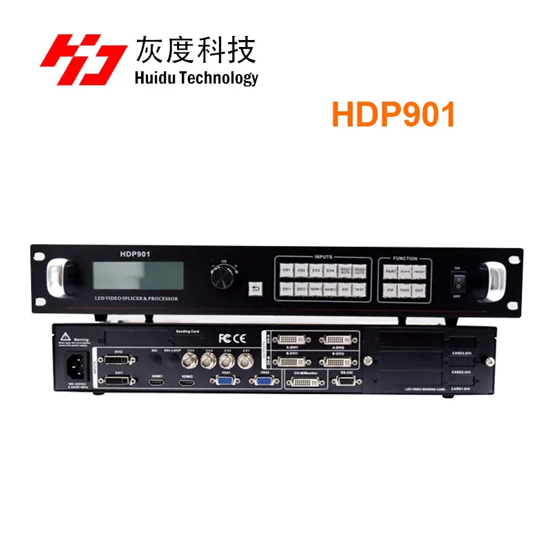 

LED Video Processor Splicer HDP901 5.3 Million Pixel Custom Resolution Output Support 4 Sending Cards Built-in Installation