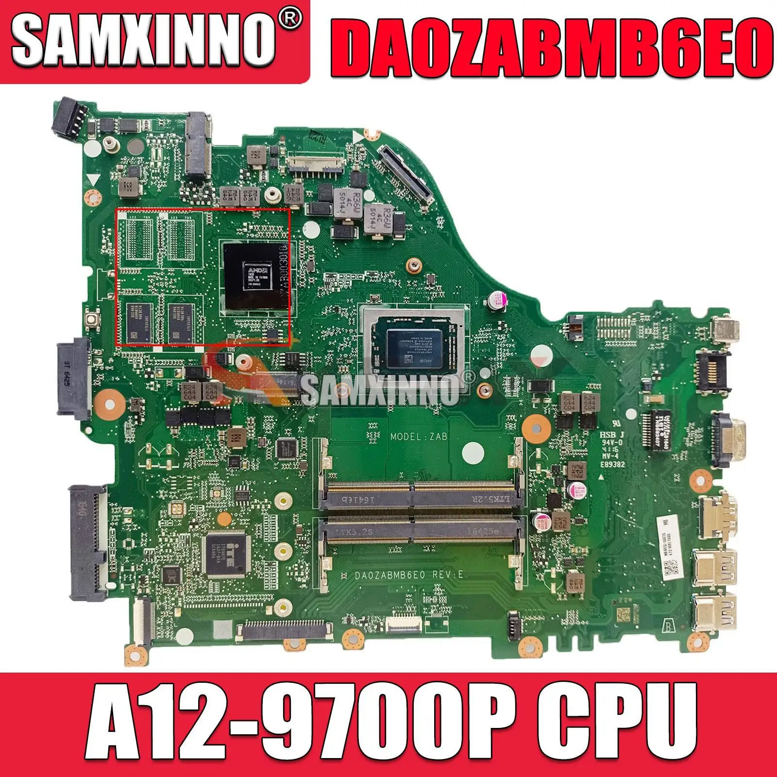 

DA0ZABMB6E0 For Acer F5-522 E5-523 E5-553G E5-523G Laptop Motherboard With A10-9600P A12-9700P CPU R8 M445DX 2GB-GPU NBGEQ11007