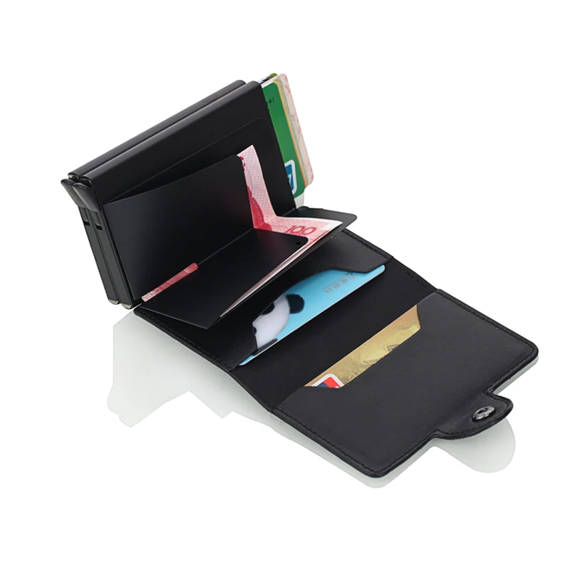 Rfid PU Leather Men Wallet Credit Card Holder Trifold Slim Mini Wallet Male Magic Smart Vallet Black walke wallet card holder,leather wallet,credit card wallet,smart wallet,credit card holder,card holder,card wallet,document card wallet,wallet card bag