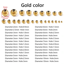 High - Quality Stainless Steel Beads for Jewelry Making - Loose Spacer Beads for DIY Bracelets & Necklaces, Wholesale (Gold)
