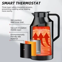 Bouilloire électrique de voiture 12V/24V 1200ML et 1500ML, affichage numérique, bouilloire électrique de voiture en acier inoxydable, tasse pour faire bouillir l'eau, pour les voyages 4