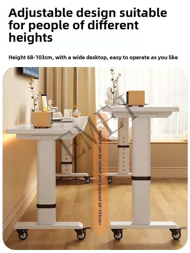 Mobile Lifting Household Simple Long Table Student Desk Bedside Lazy Cross-Bed Narrow Computer Desk