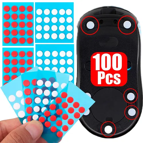 20-100Pcs 6mm/7mm Diameter Small Dots Universal Mouse Skates DIY Mice Glide Feet ICE Control Speed Version for Rubberized Mouse