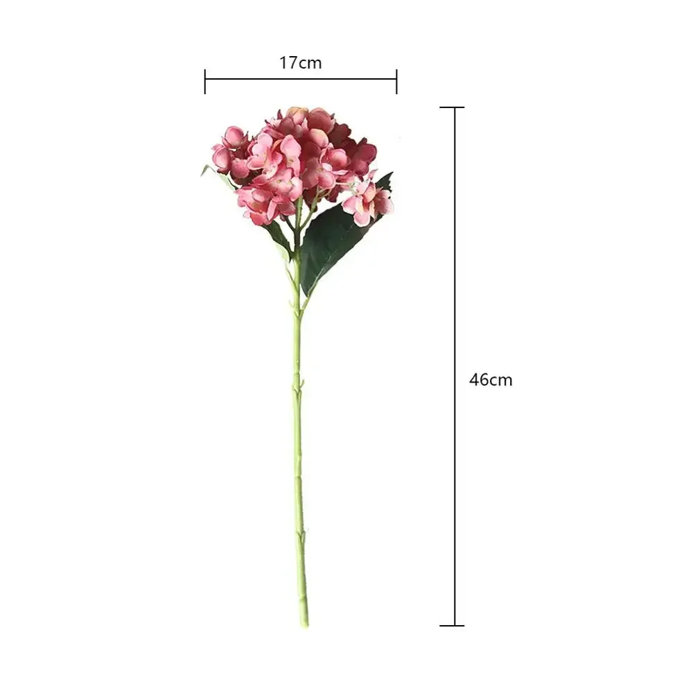 46CM Hydrangea Artificial Flowers DIY Floral Bouquets for Wedding Bridal Bouquets Decor Flowers Ornament Party Home Decoration