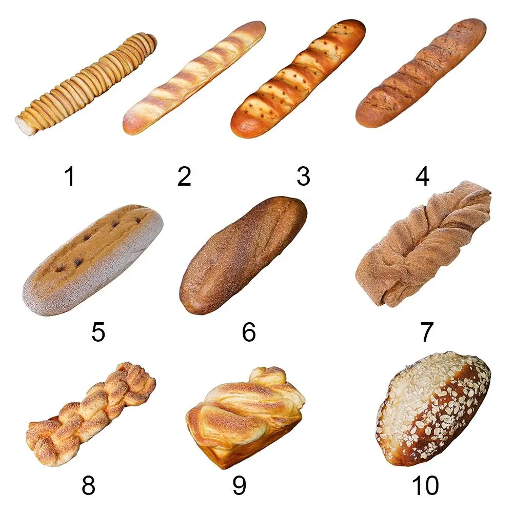 Food Model Bread Food Model Artificial Bread Simulation French Baguette Kitchen Toy Home Decoration Bakery Scene Model Shopwindow Ornament Accessories