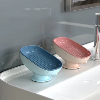 Portasapone creativo da 1 pezzo, portasapone di scarico, portasapone con ventosa, portasapone per accessori da bagno 1