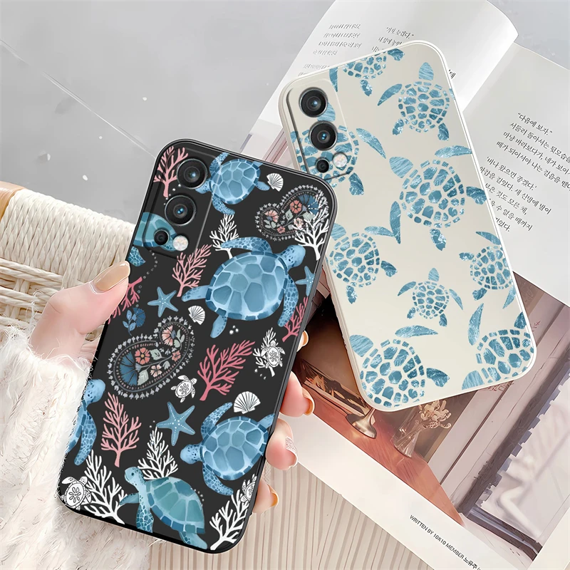 Turtle Print Shockproof Silicone Phone Case - Soft Bumper Back Cover