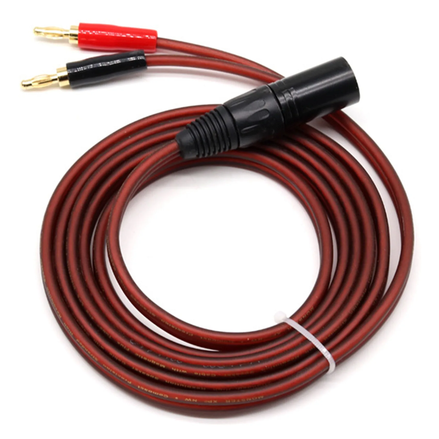 XLR-바나나 스피커 케이블, XLR 3 핀 암-듀얼 바나나 플러그, 오디오 케이블, 금도금 4mm 플러그, XLR3 프로 하이파이