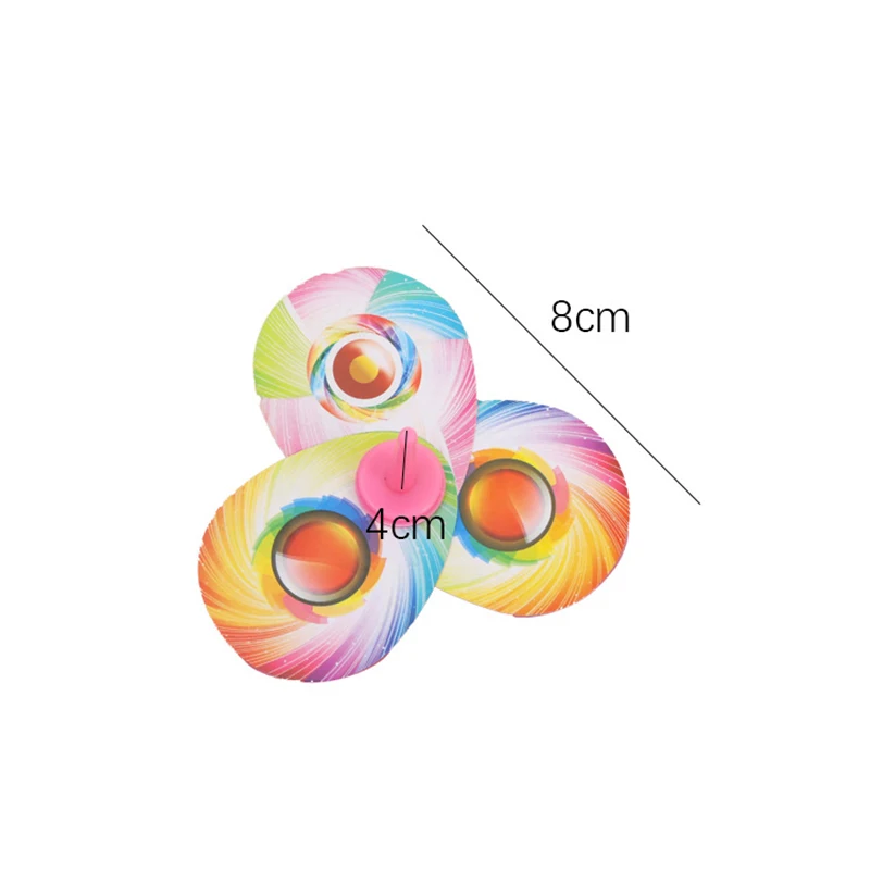 5PCS Mini Colorful Gyro DIY Paper Card Assembled Spinning Top Toys Novelty Creative Kids Education Montessori Desktop Game