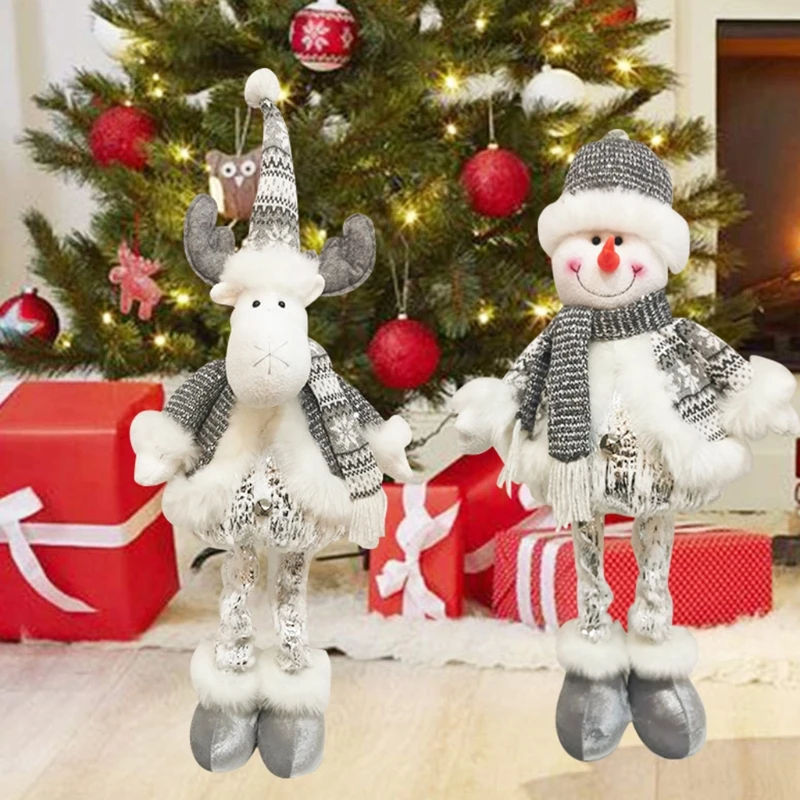 

Рождество для куклы выдвижной снеговик Лось игрушки Рождественские фигурки подарок для детей Xma