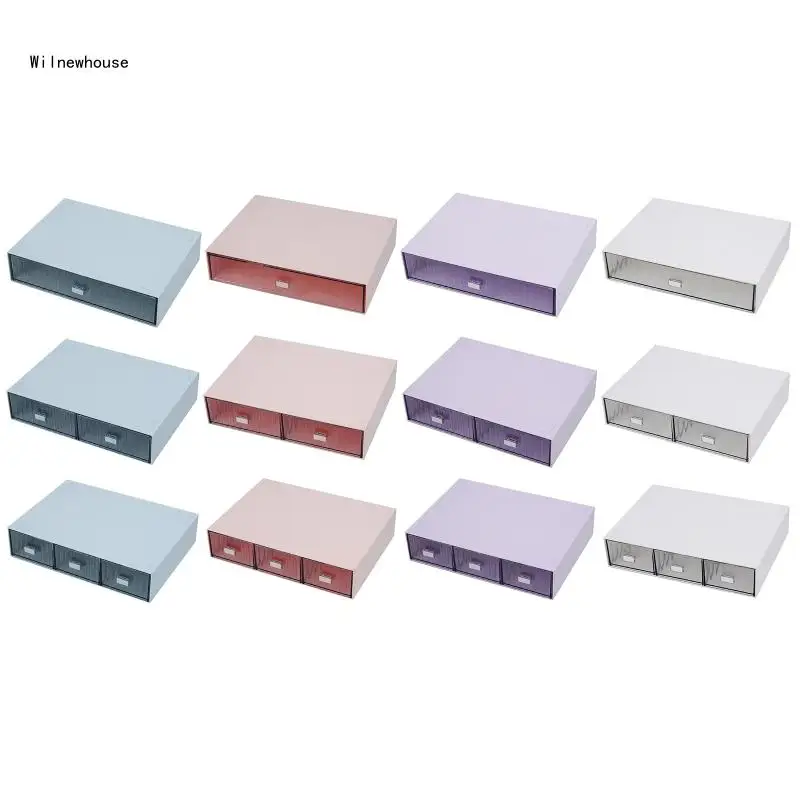 

Desktop Drawer Storage Box Combination Stackable Multi-Layer Divider for Case for Home Bedroom Office Cosmetic Dropship