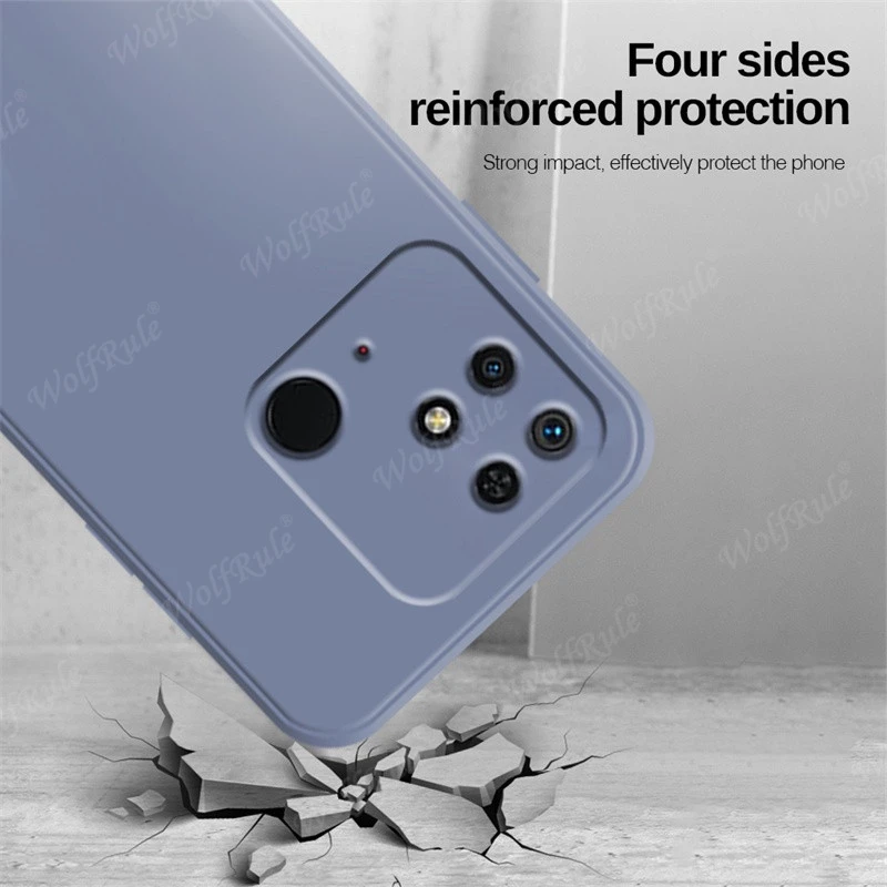 Shockproof Liquid Silicone Case Cover - Original Back TPU Soft s