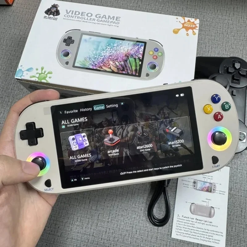 Portable Retro Gaming Console - 3.5 HD Display, Dual Joystick, TV Output, Classic Arcade Experience