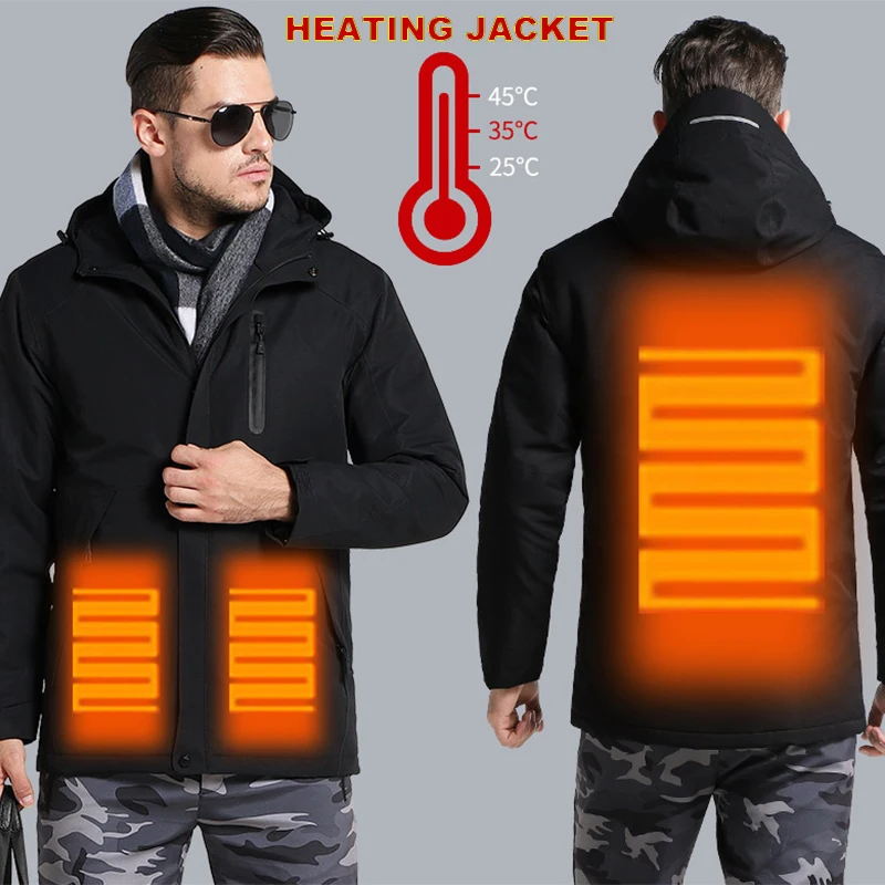 Chaleco calefactable para hombre y mujer, chaqueta calefactora con USB, ropa  térmica, chaleco de caza, chaqueta