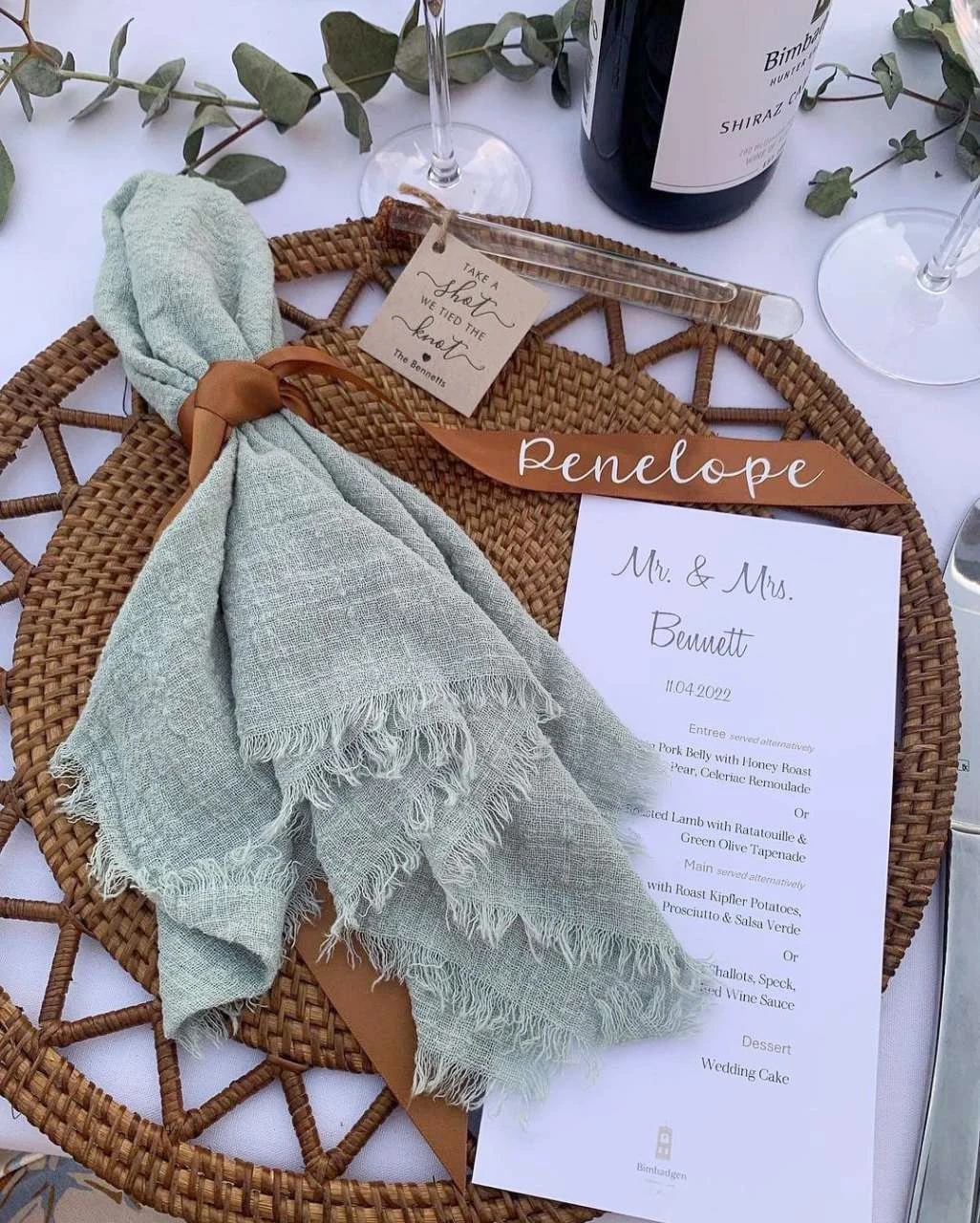 4PCS 42x42cm Cotton Gauze Wedding Napkins,Retro Cotton Cheesecloth Table Decor, Muslin Tea Towels Dinner Table Rustic Decor