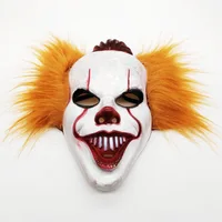 Scary Movie Hard Plastic Mask Wig Party Costume Clown DC Mask The Dark Knight Cosplay Horror Joker Mask Prop Halloween