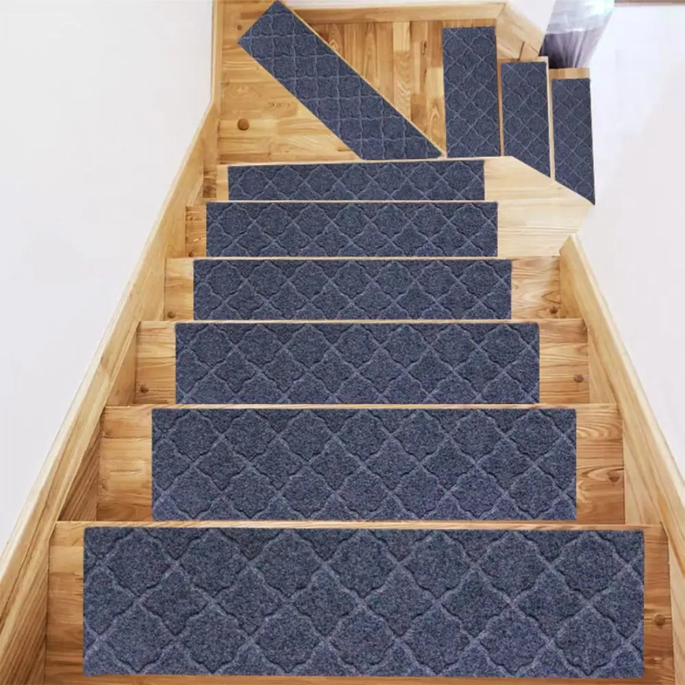 Neue selbstklebende Treppenmatte, rutschfest, weich, gestreift, Treppenprofil, Teppichmatte, Sicherheitsschutz, Abdeckung, Pads, Heimdekoration – Detail 5