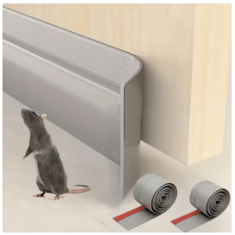 Self-Adhesive Door Bottom Seal - 4 Pack, Total Protection from Drafts, Dust, Water, Insects & Noise, Energy Saving 1m Length