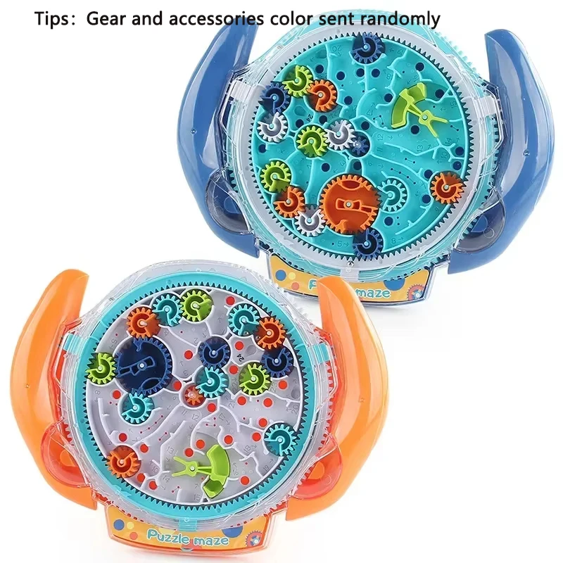 Creative Funny Gear Labyrinth Disk Gear Balance Ball Maze Wheel Dish IQ Puzzle Educational Toy for Children Christmas Gift