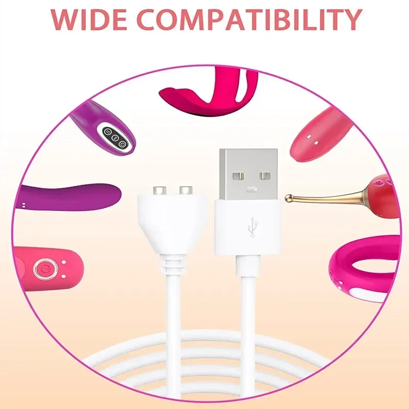 USB Magnetic Charging Cable Replacement Charger Cord for Wand Massager Rechargeable Toys -(10MM-0.39Inch/8MM-0.31In）