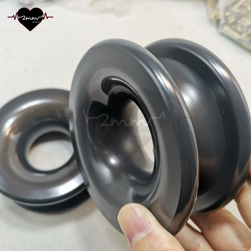 R38x28 hard anodize with PTFE coating big size low friction rings for sailing Aluminum alloy Notch Hard Coated Rigging Thimble