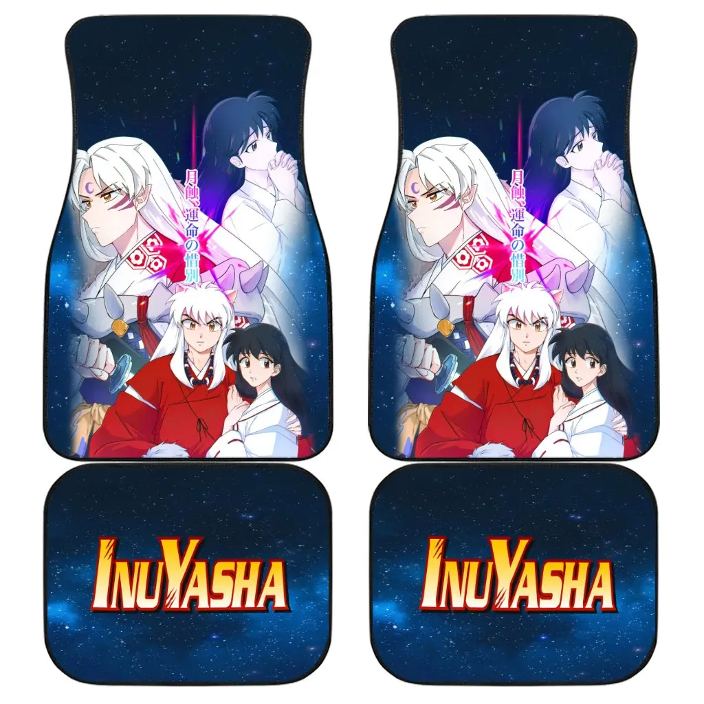 

Inuyasha Sesshomaru Design Car Floor Mats Fits Most Car Rubber Floor Mats Custom Printed Pattern Floor Mats 4 Pieces Anime