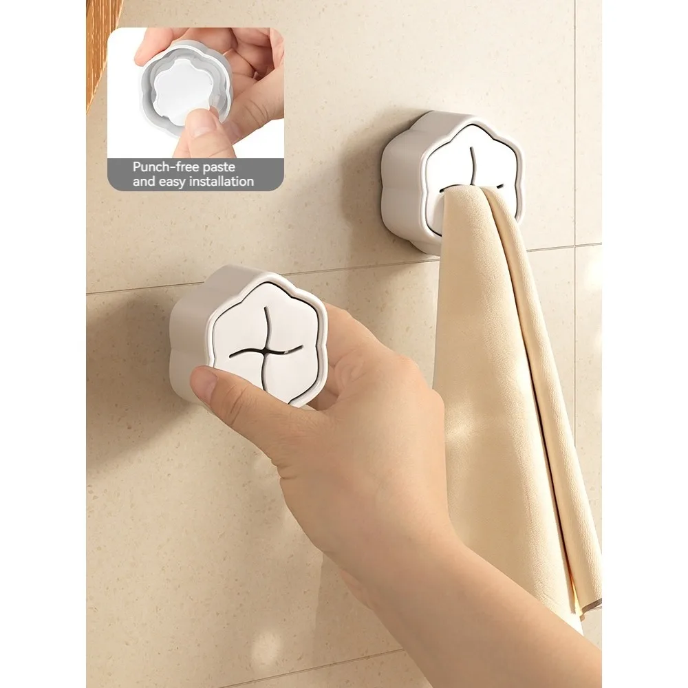 Boxed Towel Plug Punch-Free Rag Plug Kitchen Bathroom Ideas Towel Rack Wall Storage Hook Dish Clip