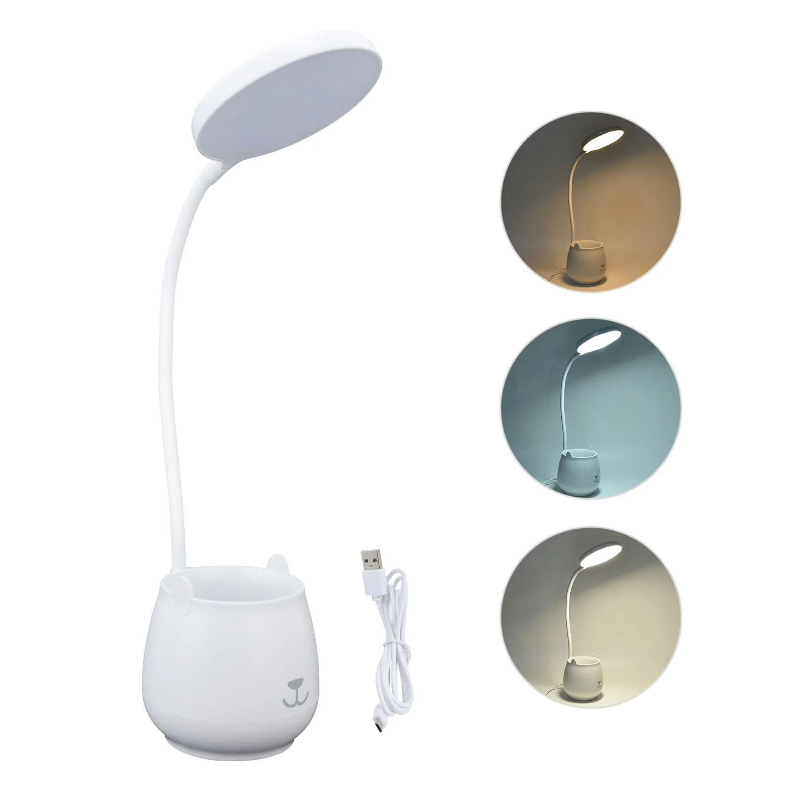 

LED Desk Lamp 3 Light Sources Desk LED Light with Pen Holder for Table Lighting