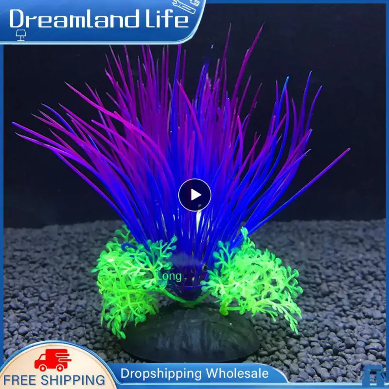 Artificial Aquarium Decor Plants Green Water Grass Aquatic Plant Fish Tank Grass Flower Decoration Water Weeds Ornament