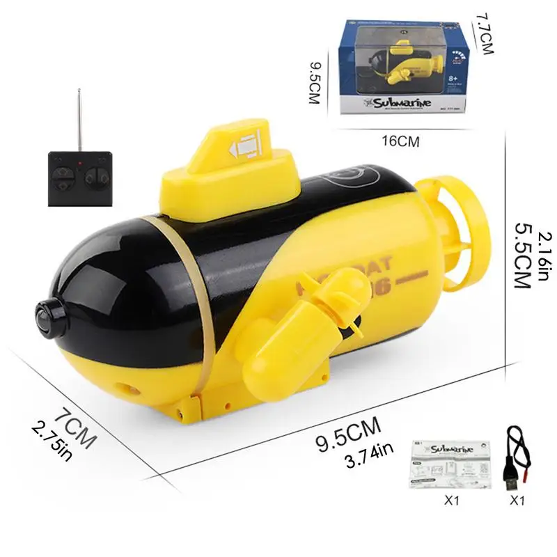 RC Submarine Remote Control Submarine RC Race Boat Ship Waterproof Rechargeable RC Submarine Water Toy For Diving In Pools Lake Ponds