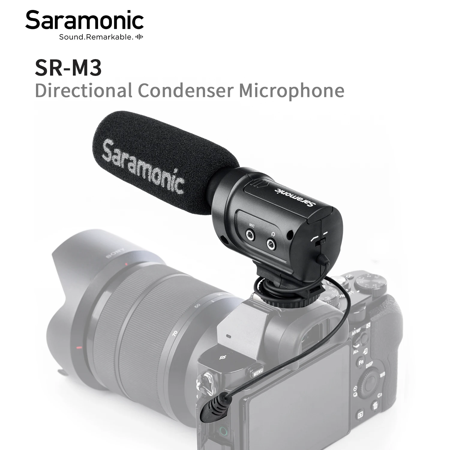 

Saramonic SR-M3 Professional On-camera Shotgun Condenser Microphone for DSLR Cameras Camcorders Streaming Youtube Recording Vlog