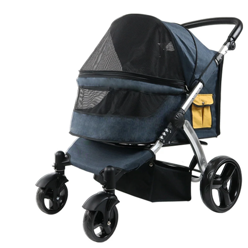 Dog Stroller for Medium Large Dog 4 Wheels Foldable Pet Travel Stroller Jogger Load Capacity