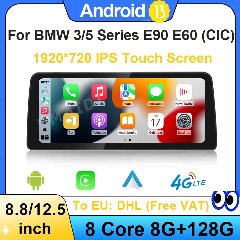 

Android 13 Car Bluetooth Carplay For BMW 3 Series E90 E91 5 Series E60 E61 Central Multimedia Monitor Video Player Factory Price