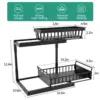 2 Tier Under Sink Organizer and Storage Basket,Slide Out Under Cabinet Organizer Shelf,Multi-Purpose Pull Out Drawer Cabinet 2
