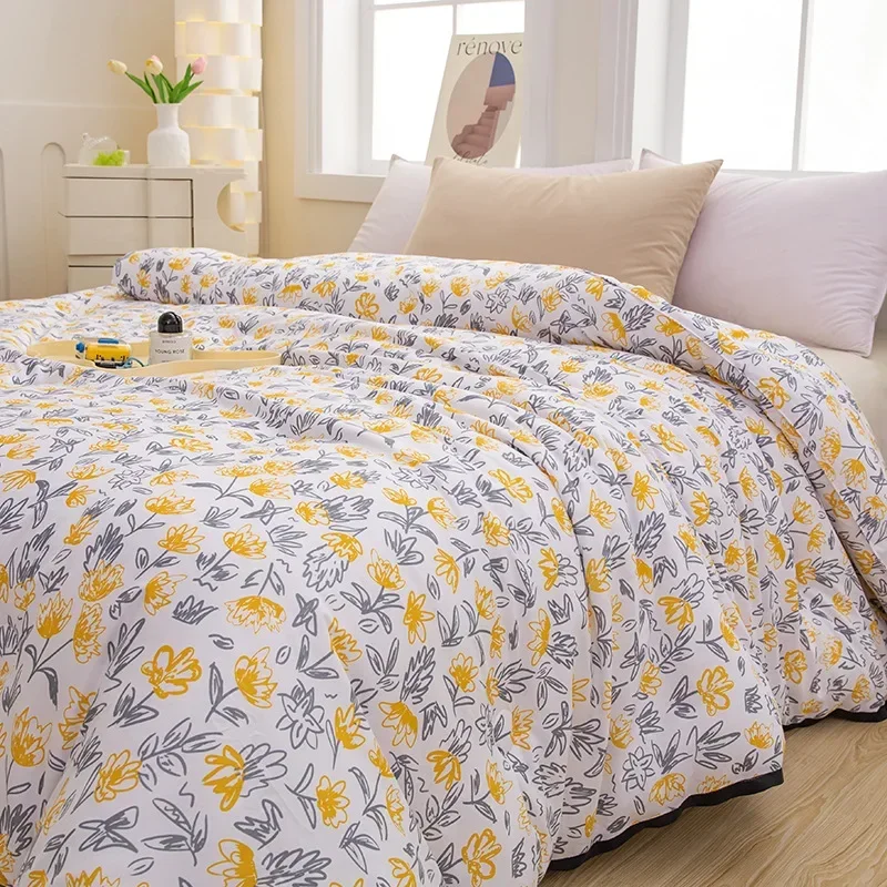 

Spring Summer Thin Quilt Quilting Fashion Print Home Textile Quilted Quilts for Adult Kid Washable Soft King Size Blanket