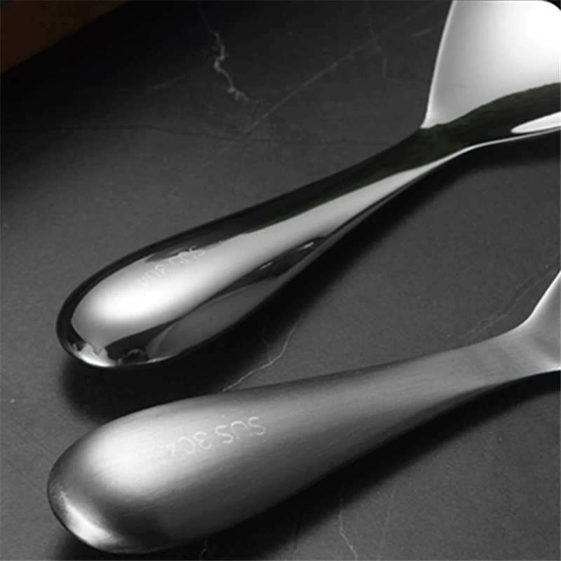304 Stainless Steel Rice Spoon Thick Serving Scoop Non-stick Shovel Cooker Spatula High-temperature Resistant Kitchen Utensils