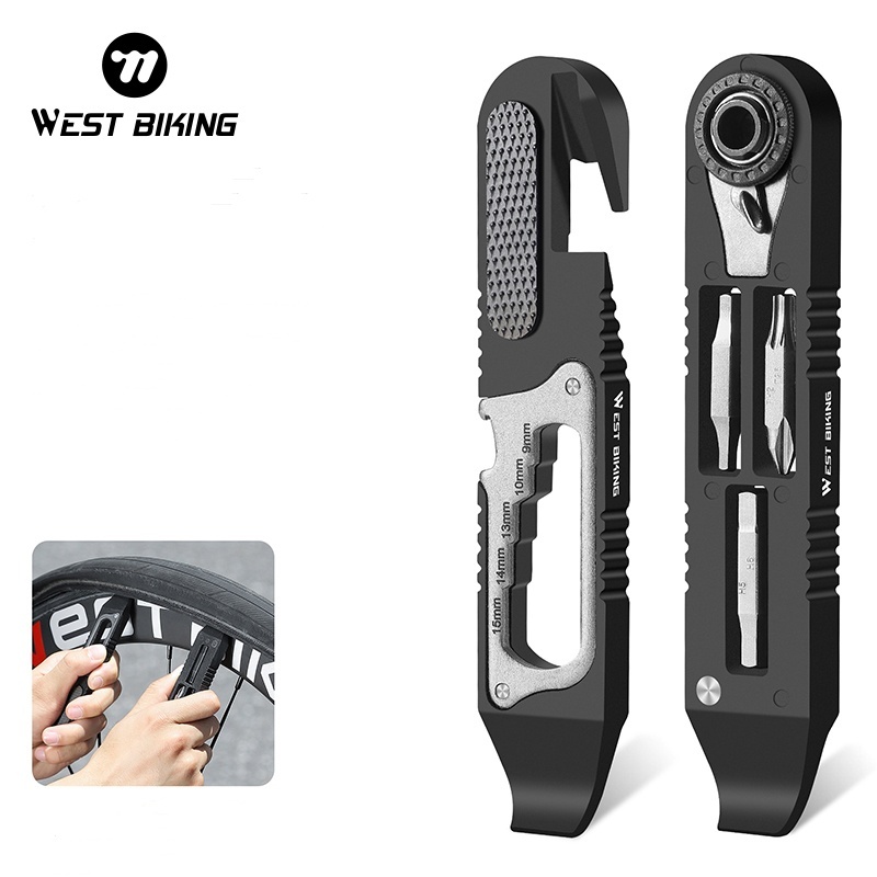 WEST BIKING Bike Tire Lever Multifunctional MTB Road Bike Wheel Remover Tire Lever Pry Repair Tool Cycling Bicycle Maintenance