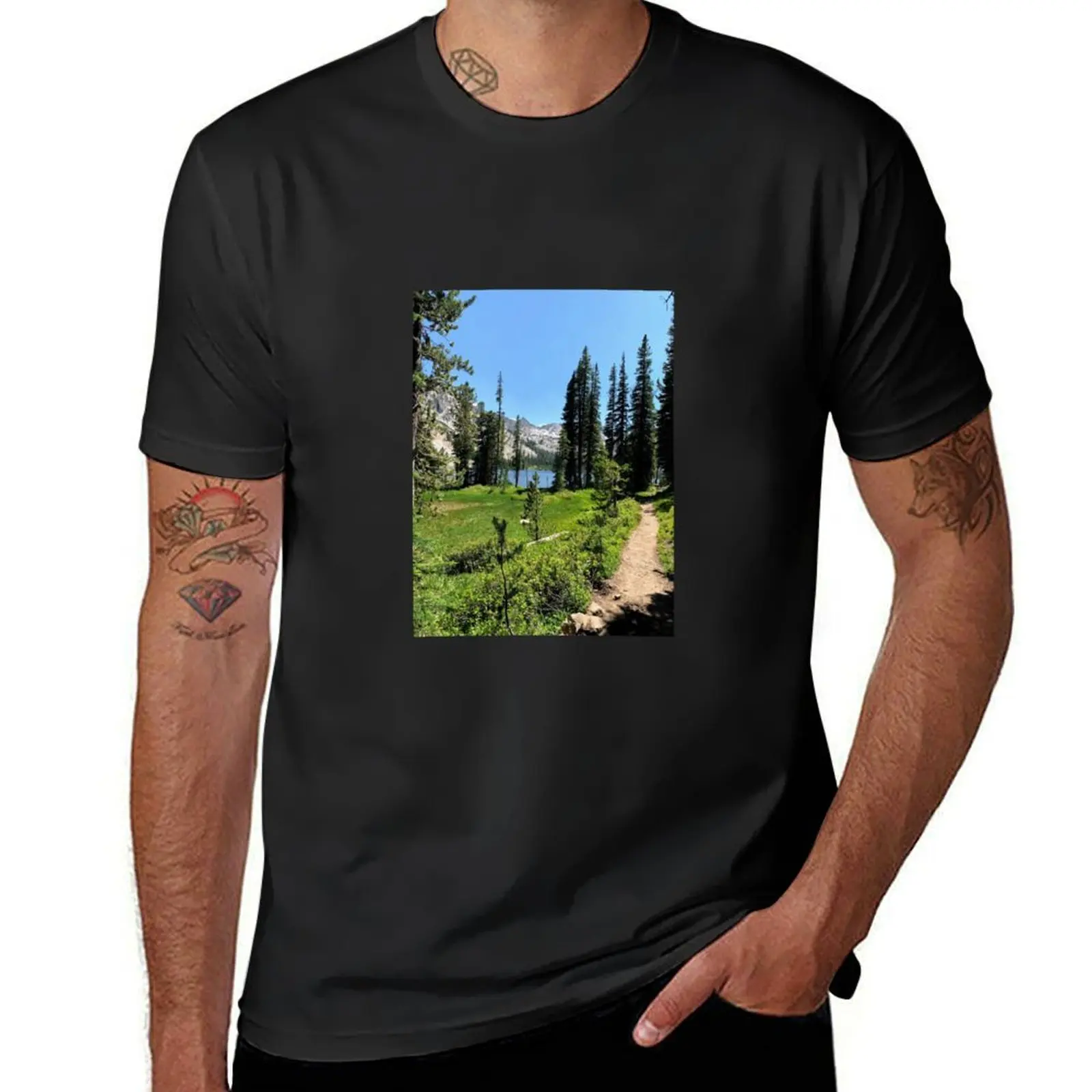Sawtooth Mountains T-Shirt customs design your own summer clothes designer t shirt men