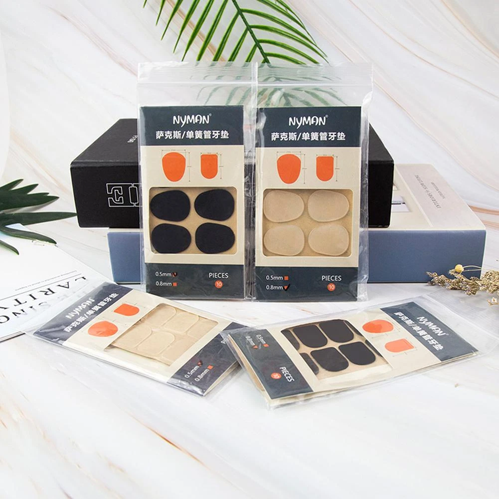 10Pcs Silicone Saxophone Mouthpiece Cushions Tooth Pad