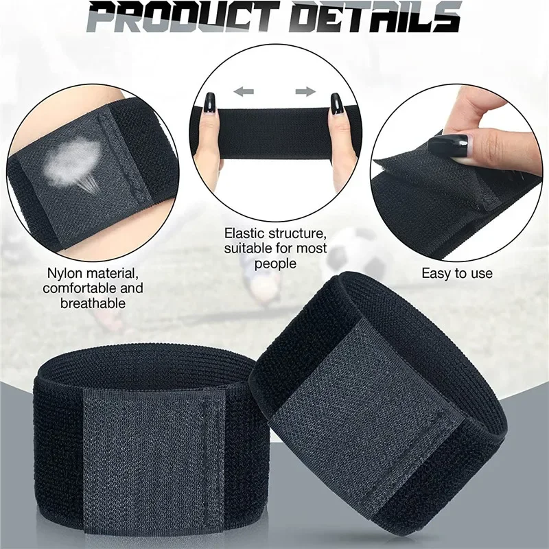 1Pair Soccer Shin Guard Straps Adjustable Shin Fixed Strap Anti Slip Lightweight Soccer Ankle Guards for Children Youth Football