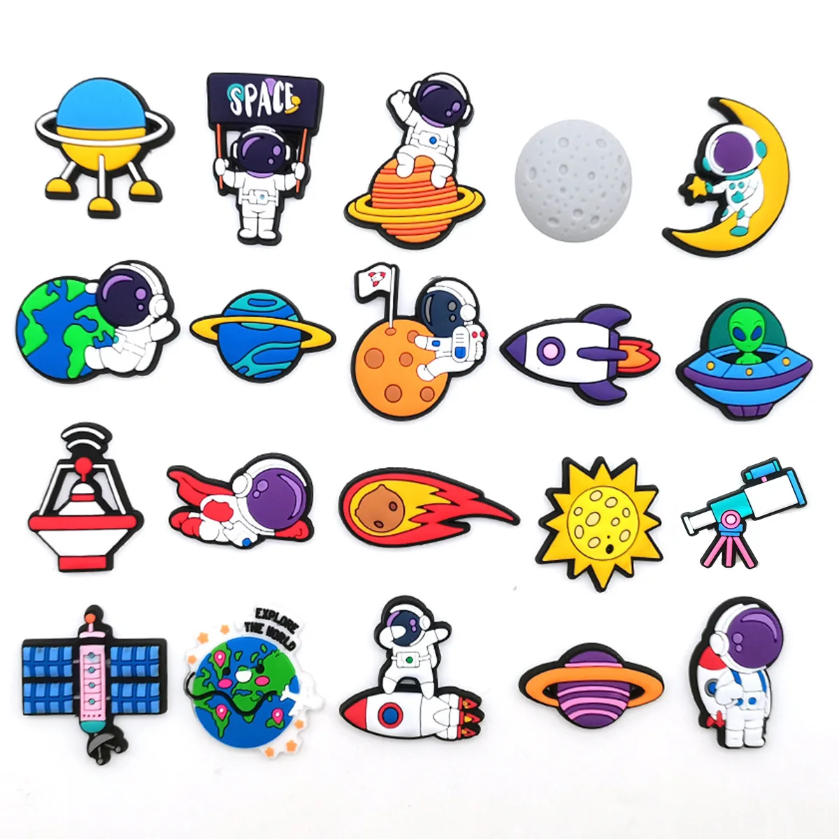 

Spaceman Croc шармы, милые Croc шармы, подходят для DIY Clog украшение для сандалий Earth Pride Croc шармы